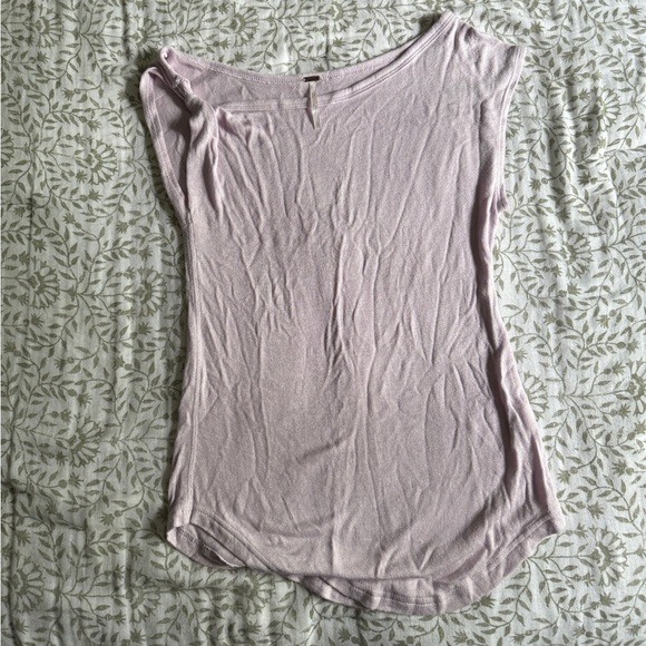 Free People That Girl Twist Knit Top Purple Size L Asymmetrical - Picture 2 of 4